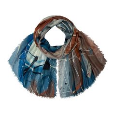 Палантин Mellizos S10-11Y/503 синий/коричневый