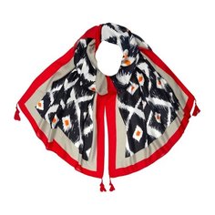 Палантин Mellizos S10-28QF/916 черный/белый/красный