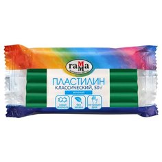 Пластилин ГАММА Классический зеленый 50 г (270818_15) Gamma