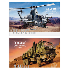 Альбом для рисования на скрепке ArtSpace Техника. Military 29.7 х 21 см (A4), 100 г/м², 8 л.