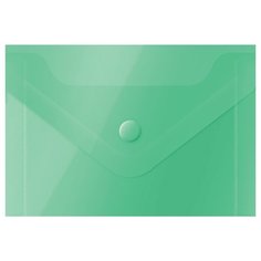 OfficeSpace Папка-конверт на кнопке А7, пластик 150 мкм зеленый