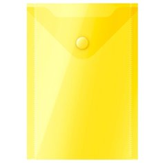 OfficeSpace Папка-конверт на кнопке А6, пластик 150 мкм желтый