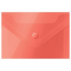 OfficeSpace Папка-конверт на кнопке А7, пластик 150 мкм красный