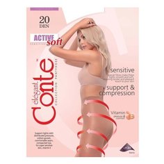 Колготки Conte Elegant Active Soft 20 den, размер 3, bronz (коричневый)