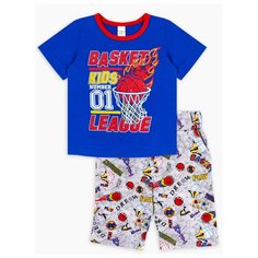 Комплект одежды Веселый Малыш размер 92, синий/серый