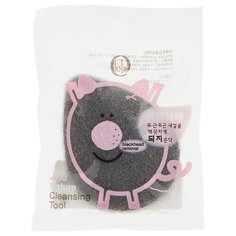 Спонж Dr Lola Face Cleansing Pig Konjac Waterdrop charcoal черный