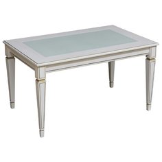 Столик журнальный Мебелик Васко В 81С, ДхШ: 92 х 58 см, белый ясень/золото