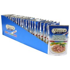 Корм для кошек Stuzzy Cat для взрослых кошек с ветчиной и телятиной в желе (0.1 кг) 24 шт.