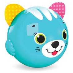 Развивающая игрушка Азбукварик Музыкальный мячик Смешинка Котик голубой