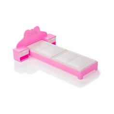 ОГОНЁК Кровать для кукол (С-1387) розовый