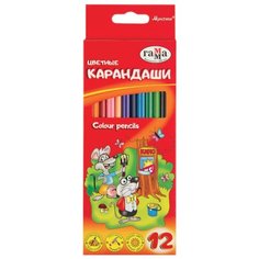 ГАММА Карандаши цветные Мультики, 12 цветов (050918_07) Gamma