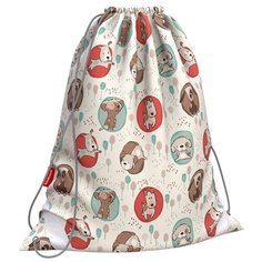 ErichKrause Мешок для обуви Little Dogs (48273) бежевый/красный/голубой