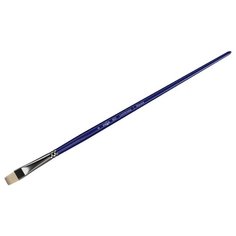 Кисть ГАММА Манеж синтетика №8, плоская, длинная ручка синий Gamma