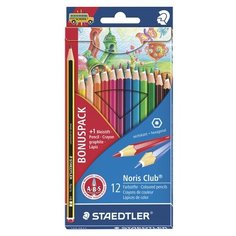 Staedtler Карандаши цветные Noris club, 12 цветов + 1 чернографитный (144 SET1)