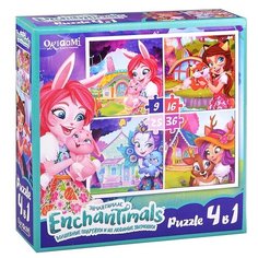 Набор пазлов Origami Энчантималс Уютный дом 4 в 1 (3998)