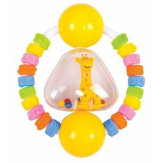 Прорезыватель-погремушка Happy Snail Жираф Спот желтый