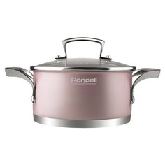 Кастрюля Rondell Rosso 2,8 л, серебристый/розовый