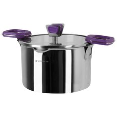 Кастрюля Polaris Violette 2 л, серебристый/фиолетовый