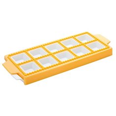 Форма для равиоли Tescoma Delicia квадратные 10 ячеек желтый/белый