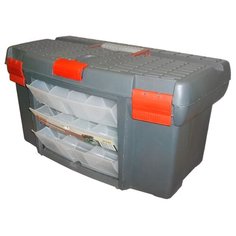 Ящик с органайзером SKRAB MJ-2037 (27707) 53.5x30x27.5 см серый/красный