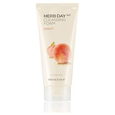 TheFaceShop пенка для умывания с персиком Herb Day 365 Cleansing Foam Peach, 170 мл