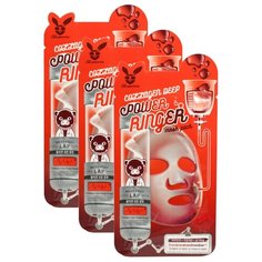 Elizavecca Омолаживающая тканевая маска с коллагеном Collagen Deep Power Ringer Mask Pack, 23 мл, 3 шт.