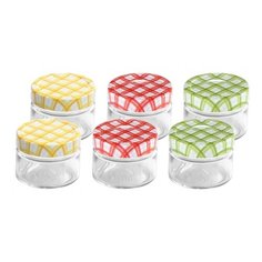 Tescoma Набор банок для хранения продуктов Della Casa 6 шт бесцветный/желтый/красный/зеленый