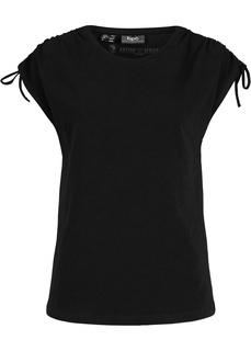 Футболка с драпировкой на плечах Bonprix