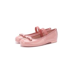 Кожаные балетки с перемычкой Pretty Ballerinas