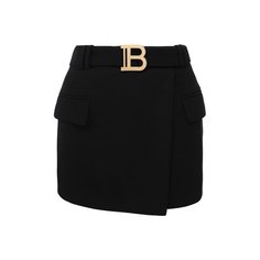 Шерстяная юбка Balmain