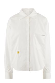 Белая рубашка из хлопка с карманом Miss Sixty