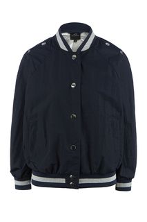 Легкая синяя куртка-бомбер на кнопках Armani Exchange