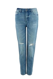 Рваные синие джинсы бойфренд J06 Armani Exchange