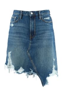 Джинсовая юбка с рваными деталями Guess
