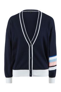 Короткий хлопковый кардиган на пуговицах Armani Exchange