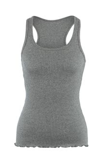 Серая майка из хлопка в рубчик Krapiva