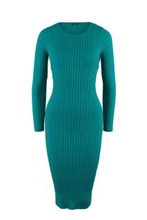 Трикотажное платье из вискозы в рубчик Guess