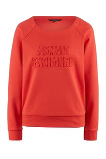 Красный свитшот с длинными рукавами Armani Exchange
