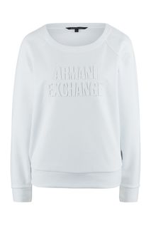 Белый свитшот с длинными рукавами Armani Exchange