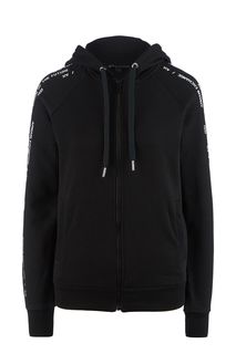 Черная хлопковая толстовка на молнии Armani Exchange