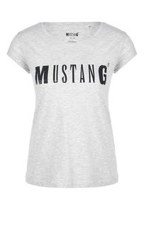 Хлопковая футболка с принтом Mustang