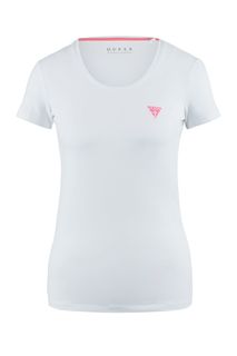 Футболка из хлопка белого цвета Guess