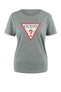 Футболка из хлопка с логотипом бренда Guess