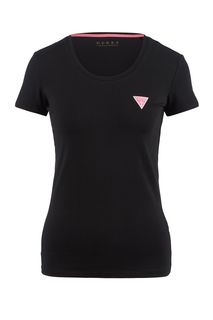 Футболка из хлопка черного цвета Guess