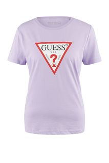 Футболка из хлопка с логотипом бренда Guess