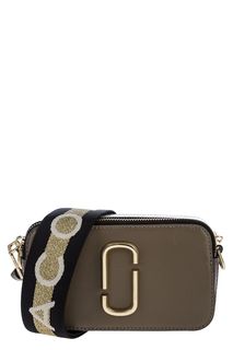 Маленькая кожаная сумка с текстильным плечевым ремнем Marc Jacobs