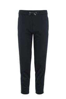 Зауженные синие брюки с лампасами Armani Exchange
