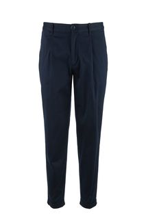 Хлопковые брюки чиносы синего цвета Armani Exchange