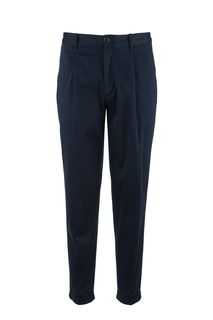 Хлопковые брюки чиносы синего цвета Armani Exchange