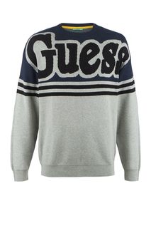 Джемпер из хлопка с логотипом бренда Guess